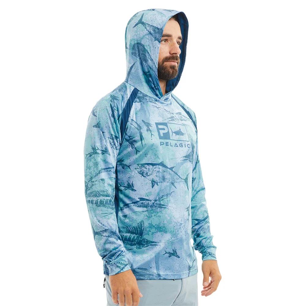 Pelagic Fishing Shirts Apparel Summer Outdoor Long Sleeve T shirt Fish Gear Sun Protection Breathable Hooded Angling Clothing
Pelagic Fishing Shirts Apparel Summer Outdoor Long Sleeve T shirt Fish Gear Sun Protection Breathable Hooded Angling Clothing