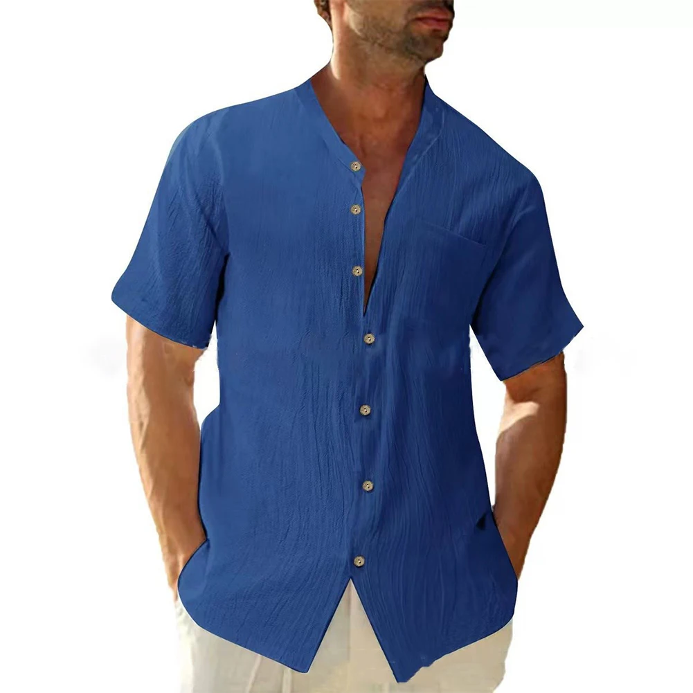 Shirt Men Casual Linen Hawaiian Button Down Shirts Summer Short Sleeve Beach Tops Henley Blouse Streetwear Tops ropa Hombre
Shirt Men Casual Linen Hawaiian Button Down Shirts Summer Short Sleeve Beach Tops Henley Blouse Streetwear Tops ropa Hombre