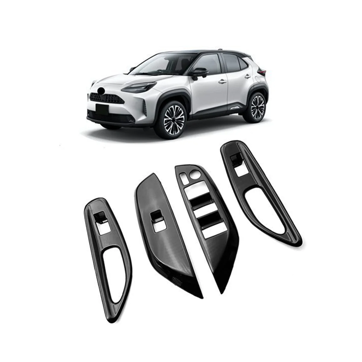 Car Glossy Black Window Glass Lift Button Trim Switch Cover Door Armrest Panel for Toyota YARiS Cross 2020-2023 LHD
Car Glossy Black Window Glass Lift Button Trim Switch Cover Door Armrest Panel for Toyota YARiS Cross 2020-2023 LHD