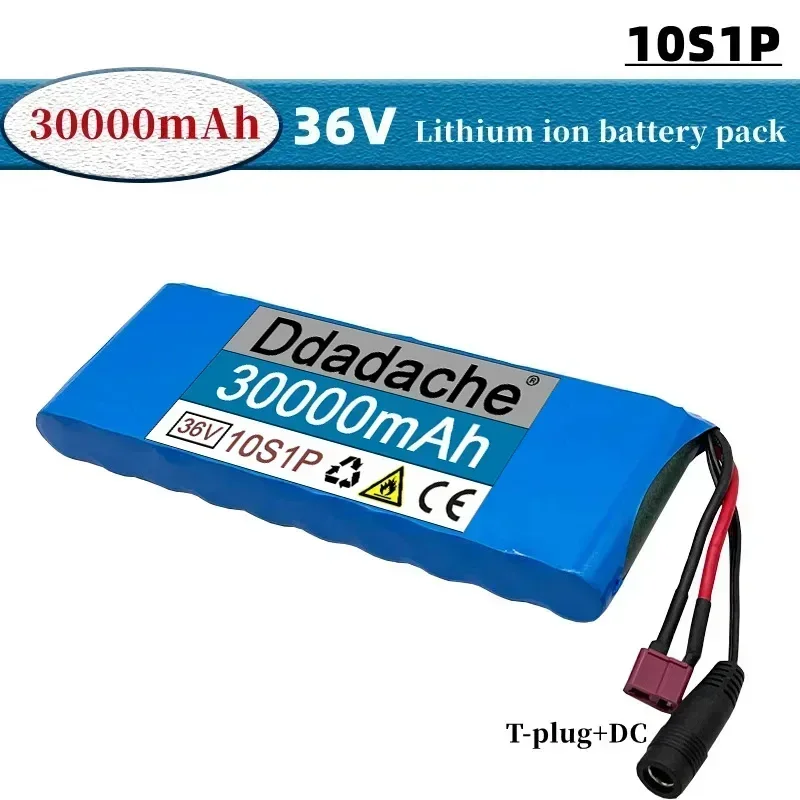 

100% original New 36V 30000mAh 10S1P 18650 lithium ion rechargeable battery pack electric bicycle scooter belt 20A BMS 36V 30Ah