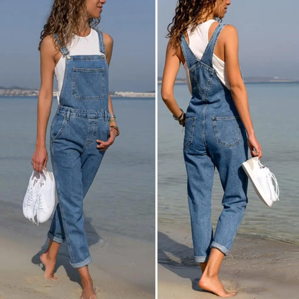 Denim Overalls with Pockets Stylish Plus Size Denim Jumpsuit with Adjustable Straps Side Pockets for Women Backless for Ladies
Denim Overalls with Pockets Stylish Plus Size Denim Jumpsuit with Adjustable Straps Side Pockets for Women Backless for Ladies