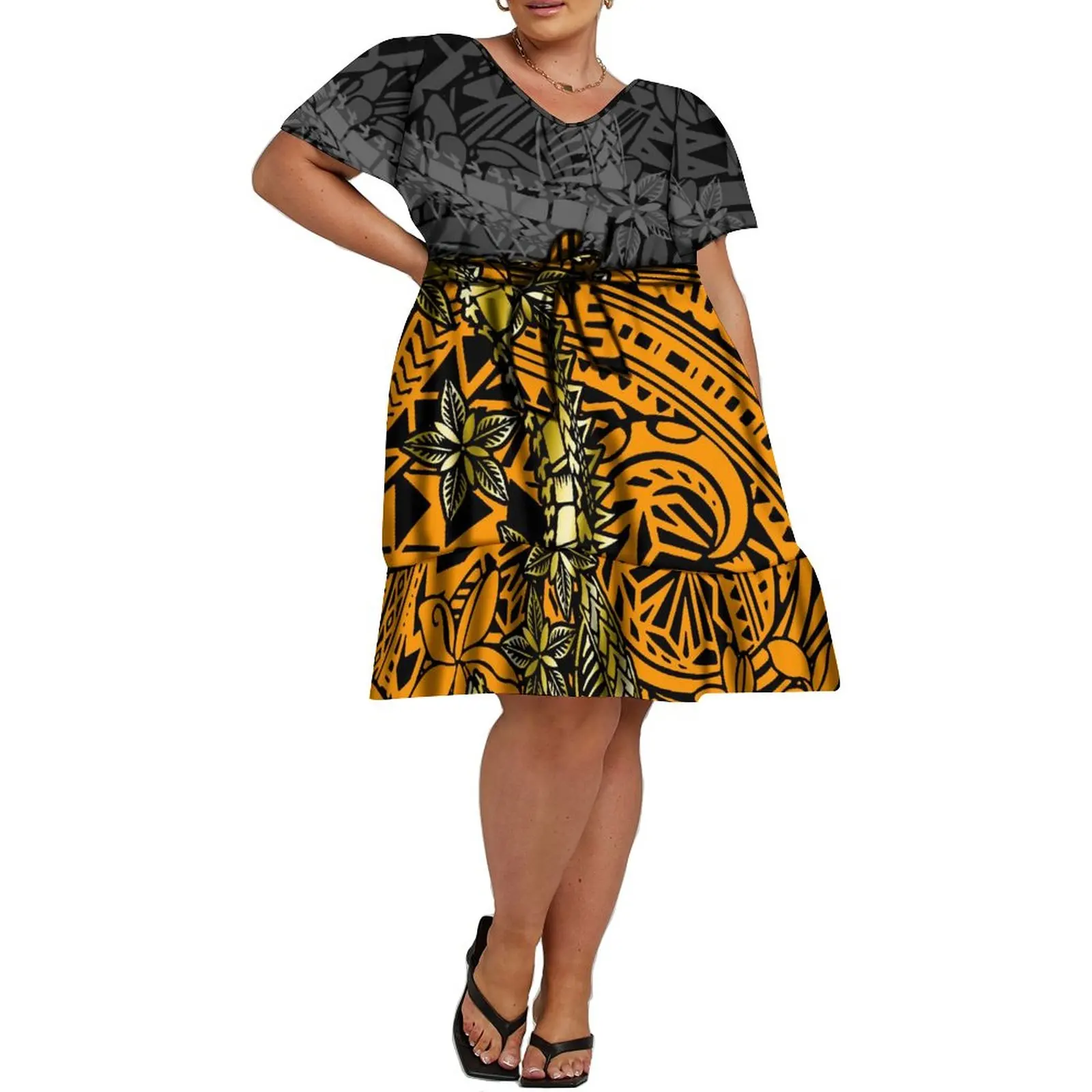 Летнее женское платье с узором на заказ, одежда в самоанском стиле, высококачественное платье с коротким рукавом, полинезийский этнический дизайн, бесплатная доставка
Летнее женское платье с узором на заказ, одежда в самоанском стиле, высококачественное платье с коротким рукавом, полинезийский этнический дизайн, бесплатная доставка