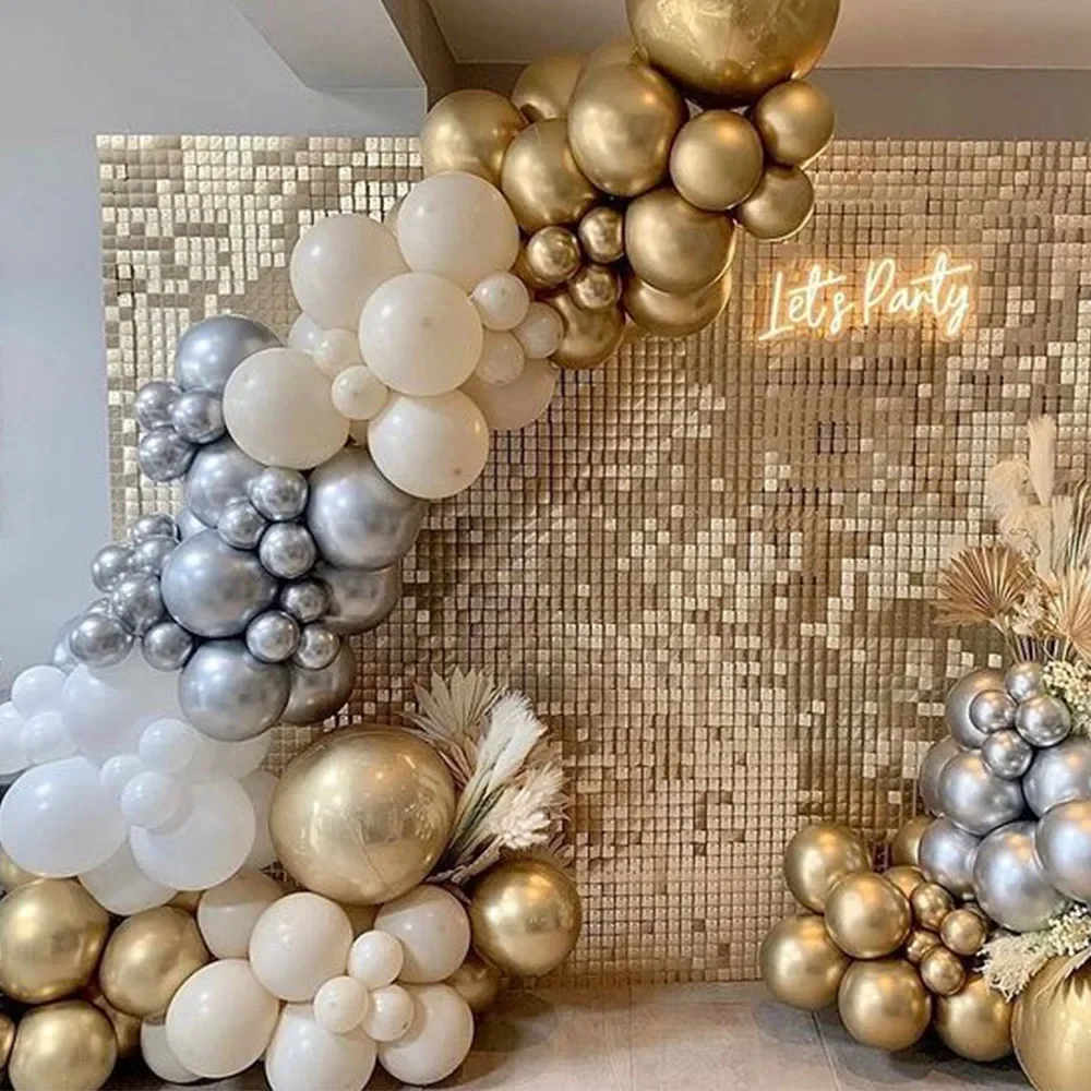 129pcs Metallic Gold Silver Balloon Garland Arch Kit White Nude Balloons Wedding Birthday Party Decor Kids Baby Shower Globos
129pcs Metallic Gold Silver Balloon Garland Arch Kit White Nude Balloons Wedding Birthday Party Decor Kids Baby Shower Globos