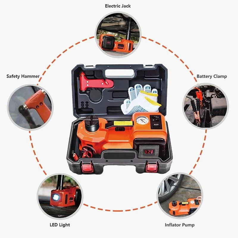 Tools 1-10T car jacks 12v electric 5ton 3 in 1 hydraulic floor with air pump and eclctric impact wrench
Tools 1-10T car jacks 12v electric 5ton 3 in 1 hydraulic floor with air pump and eclctric impact wrench
