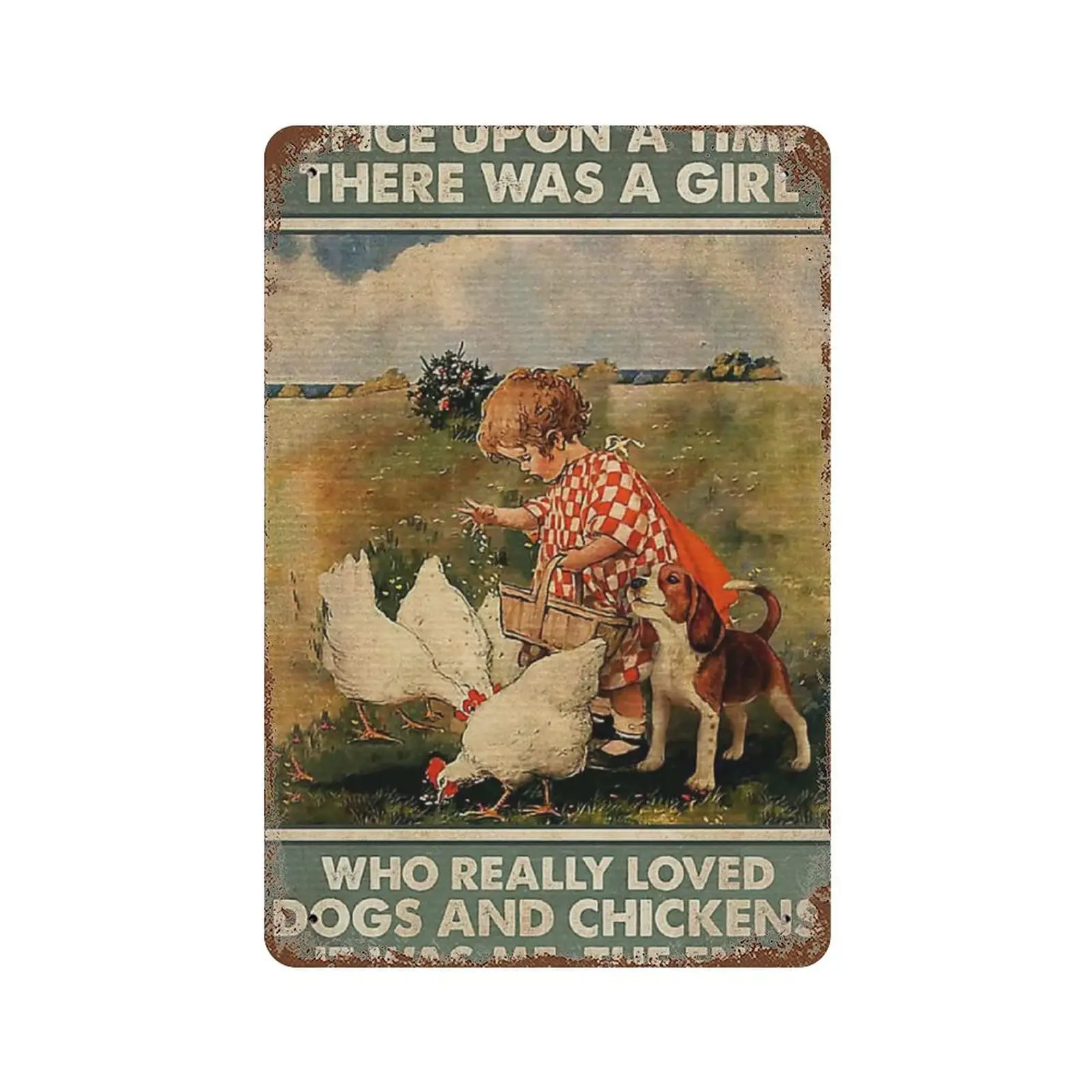 Vintage Metal Tin Sign Plaque,There was A Girl Who Really Loved Dogs and Chickens Poster,Man cave Pub Club Cafe Home Decor Plate
Vintage Metal Tin Sign Plaque,There was A Girl Who Really Loved Dogs and Chickens Poster,Man cave Pub Club Cafe Home Decor Plate