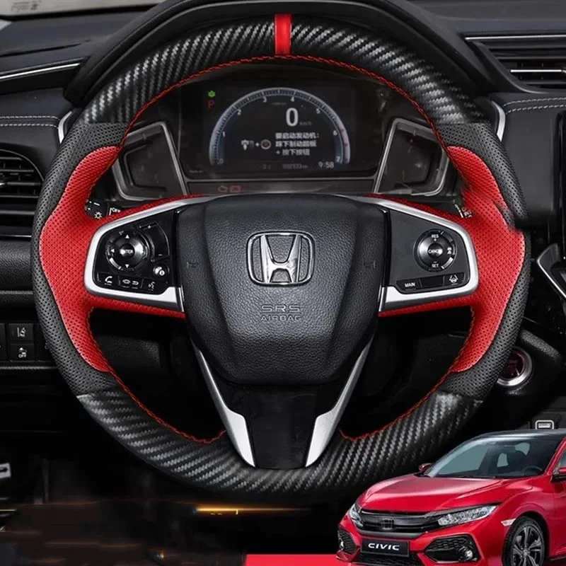 Hand Stitched Dedicated Car Steering Wheel Cover Non-Slip For Honda Civic 10 2016-2020 CRV Clarity 2018-2021 Car Accessories
Hand Stitched Dedicated Car Steering Wheel Cover Non-Slip For Honda Civic 10 2016-2020 CRV Clarity 2018-2021 Car Accessories