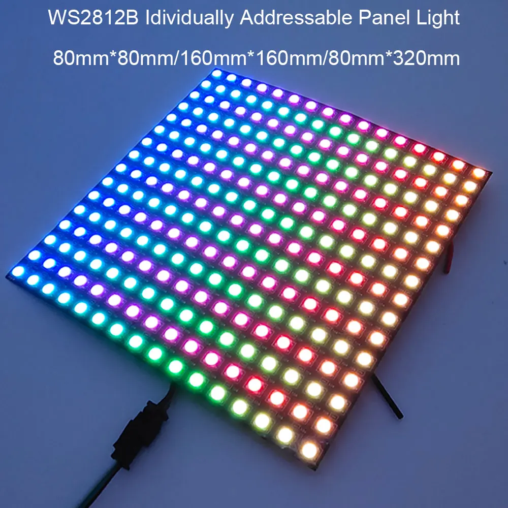 Индивидуально Адресуемая панель WS2812B, фотоэлемент WS2812, RGB, цифровой гибкий модуль 8x8 16x16 8x32 пикселей, матричный экран, 5 в постоянного тока
Индивидуально Адресуемая панель WS2812B, фотоэлемент WS2812, RGB, цифровой гибкий модуль 8x8 16x16 8x32 пикселей, матричный экран, 5 в постоянного тока