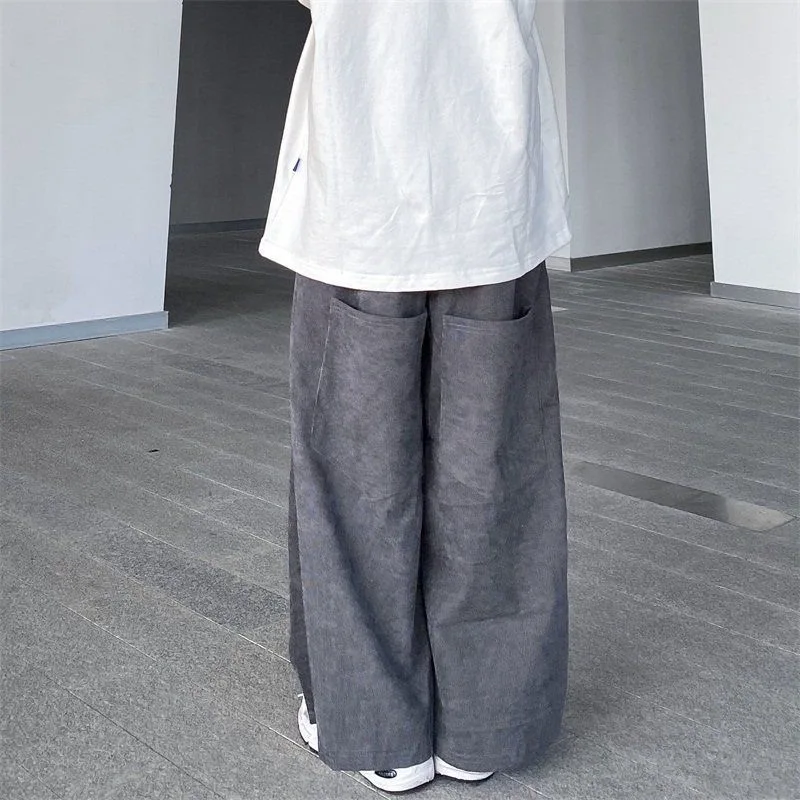 Corduroy Pants Y2K High Street Wide Leg Pants Big Pocket Cargo Pants For Women Men Unisex Casual Elastic High Waist Trousers
Corduroy Pants Y2K High Street Wide Leg Pants Big Pocket Cargo Pants For Women Men Unisex Casual Elastic High Waist Trousers