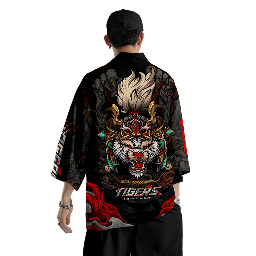 Plus Size S-6XL Tiger Print Loose Japanese Cardigan Women Men Cosplay Yukata Clothing Harajuku Samurai Kimono Pants
Plus Size S-6XL Tiger Print Loose Japanese Cardigan Women Men Cosplay Yukata Clothing Harajuku Samurai Kimono Pants