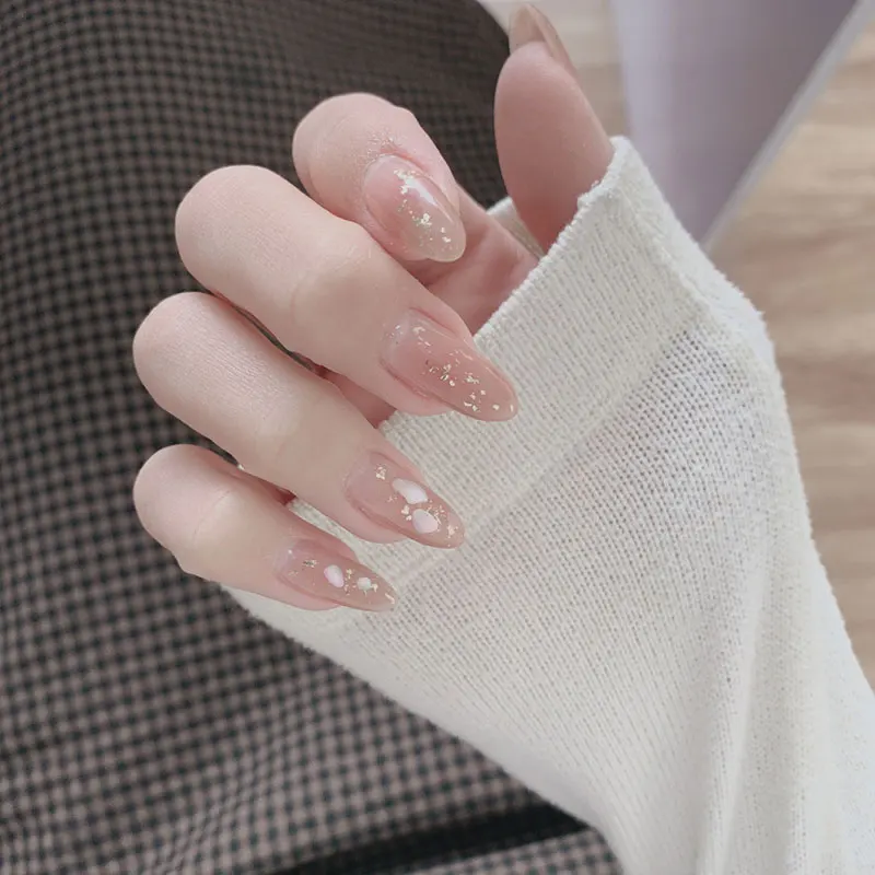 24pcs/box Wearable Nude Manicure Short Gentle Gradient Natural Shell Glitter False Nails
24pcs/box Wearable Nude Manicure Short Gentle Gradient Natural Shell Glitter False Nails