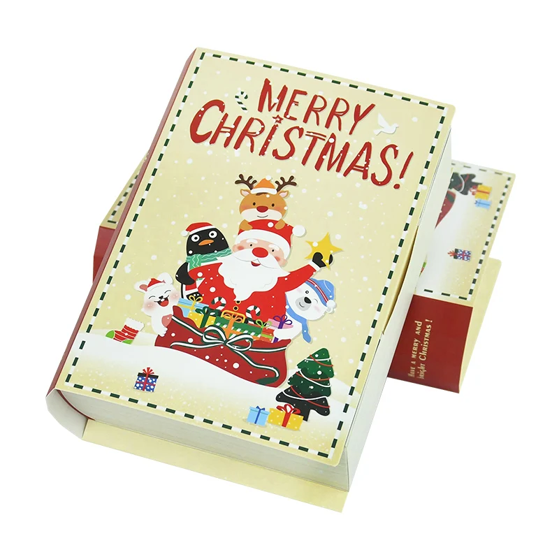 Christmas Book Shape Gift Box Santa Snack Candy Cookies Packing Boxes Xmas Party Home Decoration New Year Christmas Navidad
Christmas Book Shape Gift Box Santa Snack Candy Cookies Packing Boxes Xmas Party Home Decoration New Year Christmas Navidad