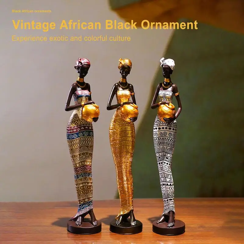 African Statues Tribal Lady Statues Collectible Art Vintage Ornaments Handmade For Bookcase Entrance Decor Or Living Room
African Statues Tribal Lady Statues Collectible Art Vintage Ornaments Handmade For Bookcase Entrance Decor Or Living Room