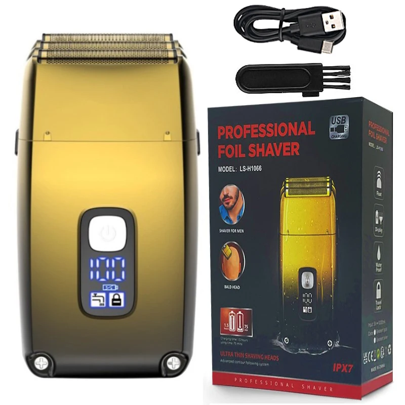 Professional Metal 3 Knife Net Electric Shaver Hair Beard Rechargeable Bald Head Shaving Machine for Men Fade Finishing Tool
Professional Metal 3 Knife Net Electric Shaver Hair Beard Rechargeable Bald Head Shaving Machine for Men Fade Finishing Tool