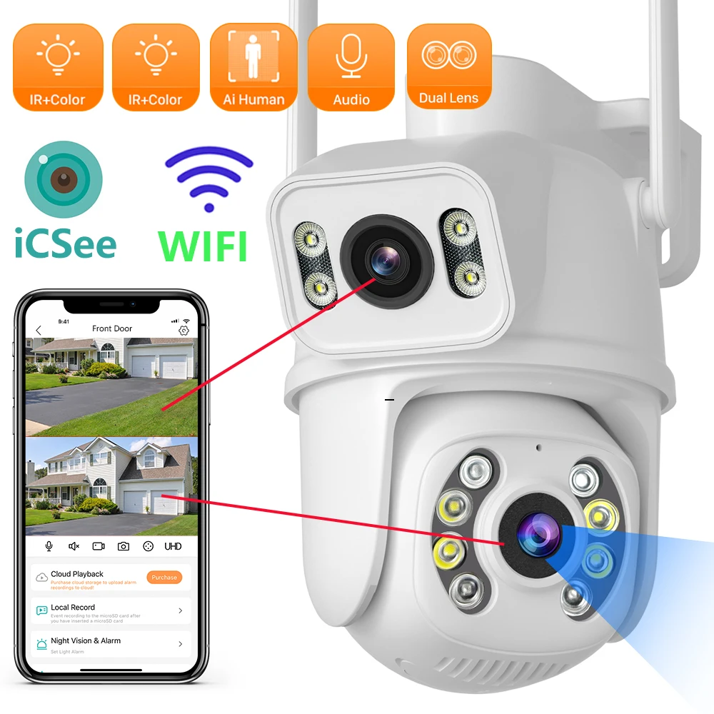 8MP PTZ IP Wifi камера обнаружения человека умный ночного видения дома открытый автоматическое отслеживание безопасности защиты камеры наблюдения шлейф подрулевой беспроводная видеокамера ICSEE
8MP PTZ IP Wifi камера обнаружения человека умный ночного видения дома открытый автоматическое отслеживание безопасности защиты камеры наблюдения шлейф подрулевой беспроводная видеокамера ICSEE