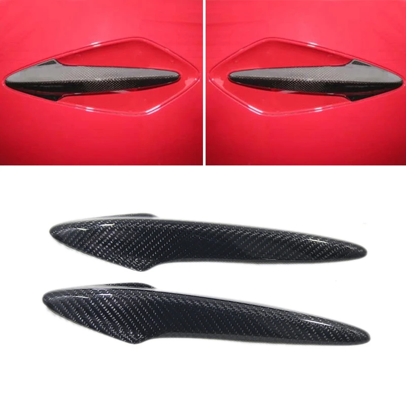 

For Honda Civic FN FK FN2 TYPE R 2005 2007 - 2010 Real Carbon Fiber Outer door handle covers shell European version 2PCS