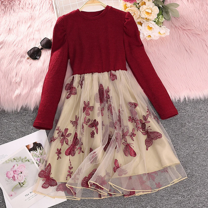 Girls Autumn Casual A-line Dress Long Sleeve Butterfly Print Tulle Patchwork Dress
Girls Autumn Casual A-line Dress Long Sleeve Butterfly Print Tulle Patchwork Dress