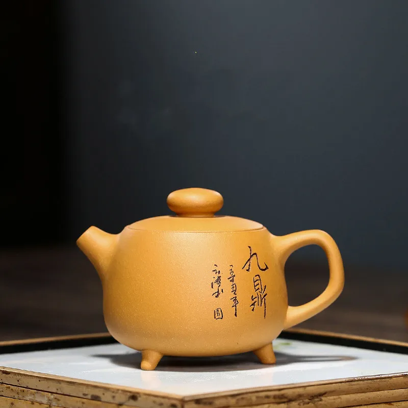 

Чайники из фиолетовой глины ручной работы Yixing, 190 мл, знаменитый чайник, домашний красивый чайник, китайский чайный набор Zisha, подарки, посуда для напитков под заказ
