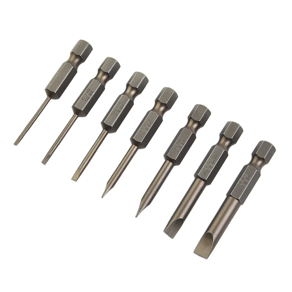 Nutdrivers Screwdriver Bit 2.0 2.5 4.0 5.0 6.35mm Shank 7PCS Alloy Steel Flat Head SL1.6 Screwdriver Bit Hand Tools
Nutdrivers Screwdriver Bit 2.0 2.5 4.0 5.0 6.35mm Shank 7PCS Alloy Steel Flat Head SL1.6 Screwdriver Bit Hand Tools