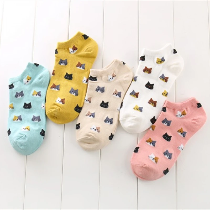 Women's Fashion Summer Cute Cat Comfortable Breathable Cotton Short Ankle Socks Girls Kitten Hosier Dropship 
Women's Fashion Summer Cute Cat Comfortable Breathable Cotton Short Ankle Socks Girls Kitten Hosier Dropship