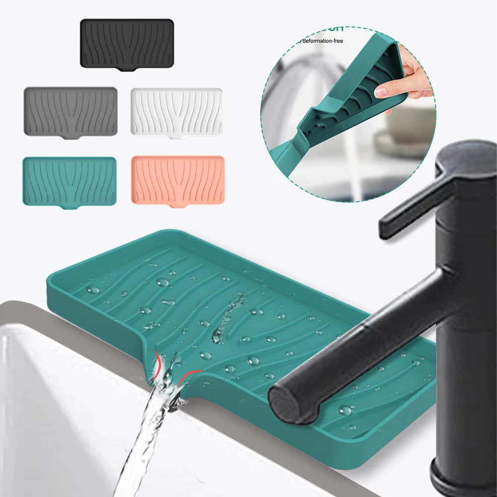 Large Silicone Faucet Mat Kitchen Sink Tray Soap Dispenser Sponge Drain Pad Sink Splash Drying Mat Countertop Storage Tray
Large Silicone Faucet Mat Kitchen Sink Tray Soap Dispenser Sponge Drain Pad Sink Splash Drying Mat Countertop Storage Tray
