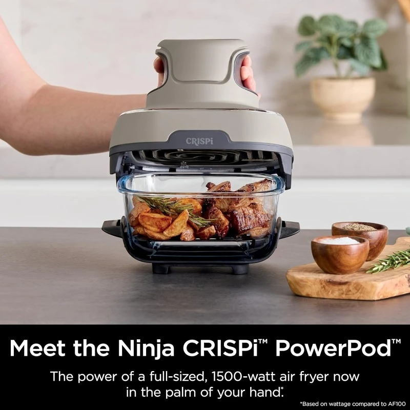 Crispi Air Fryer, Microwave, Freezer and Dishwasher Safe, Non Toxic Glass Portable Cooking System, 4 QT and 6 Cup Glass Containers 3 Mallzona Sb7993c86c0ad47fa8bd37ed290299909T Crispi Air Fryer, Microwave, Freezer and Dishwasher Safe, Non Toxic Glass Portable Cooking System, 4 QT and 6 Cup Glass Containers Mallzona
