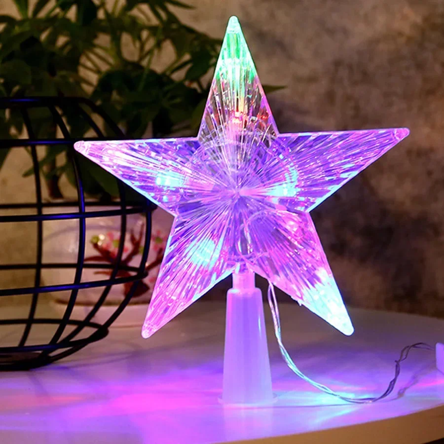 Plug in Christmas Tree Topper Star LED Lighted Star Tree Top 5-Point Star Night Light Treetop Star Fairy Light for Holiday Decor
Plug in Christmas Tree Topper Star LED Lighted Star Tree Top 5-Point Star Night Light Treetop Star Fairy Light for Holiday Decor