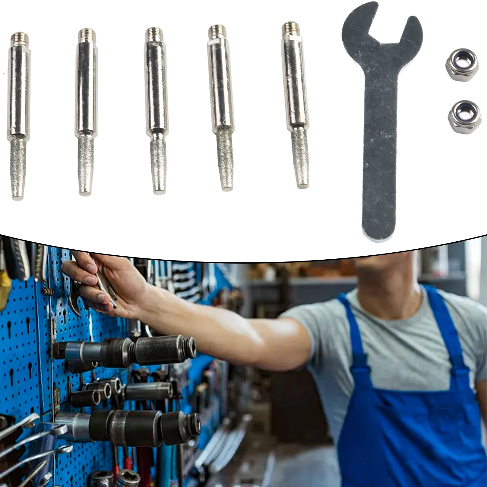 Wrench Grinding Head Stone Carving 4 4.8 5.5mm Chainsaw Sharpener Cylindrical Burr Diamond Coated High Quality
Wrench Grinding Head Stone Carving 4 4.8 5.5mm Chainsaw Sharpener Cylindrical Burr Diamond Coated High Quality