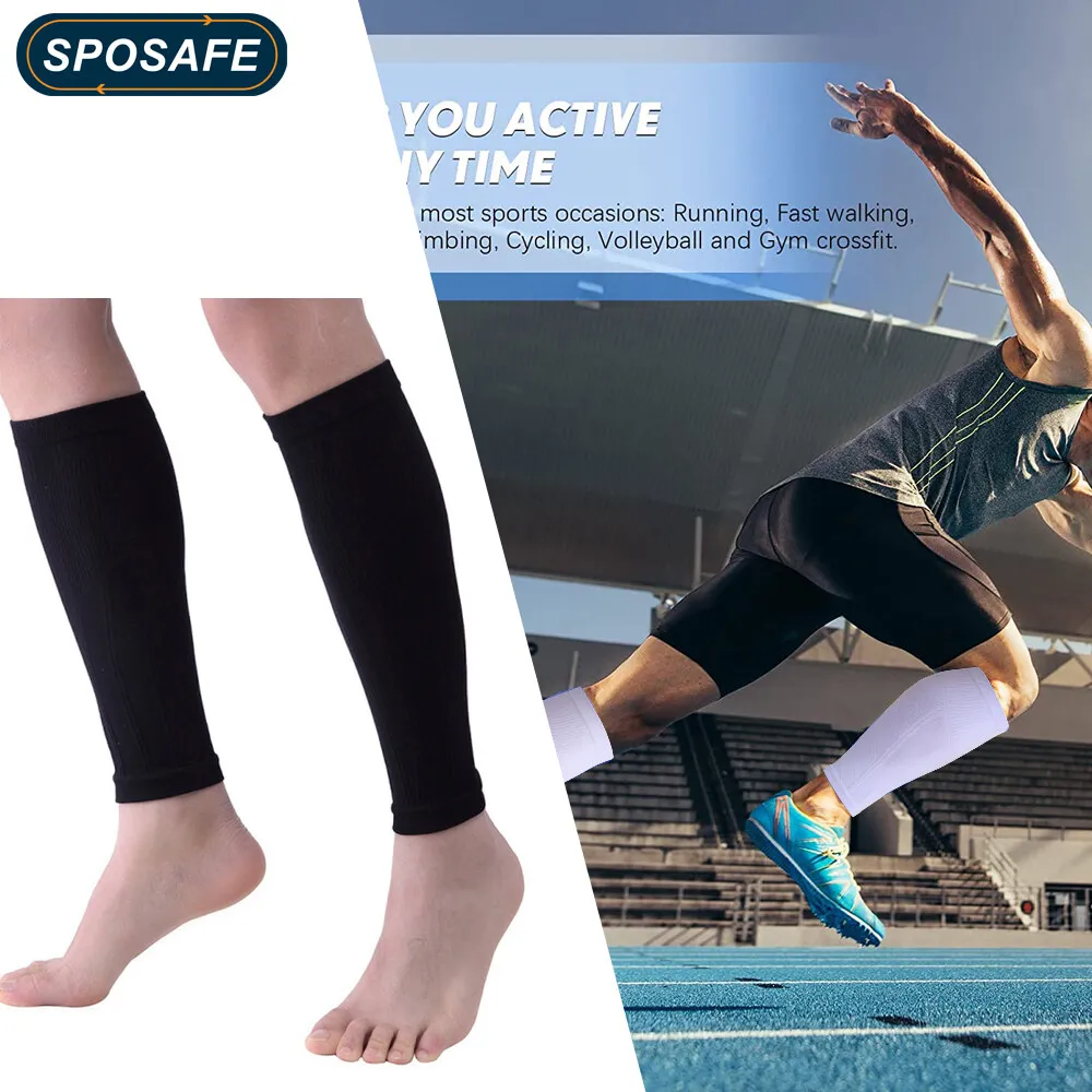 

1Pair Calf Compression Leg Sleeve Footless Elastic Calf Support Socks for Athletes Pain Relief Running Cycling Sport Shin Splint