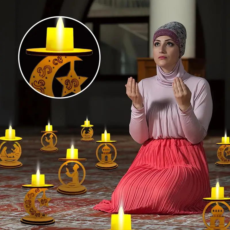 Деревянные Подсвечники Eid, деревянная электрическая фотоподставка для свечей, подсвечник «сделай сам» для праздника Eid, декор для свечей
Деревянные Подсвечники Eid, деревянная электрическая фотоподставка для свечей, подсвечник «сделай сам» для праздника Eid, декор для свечей