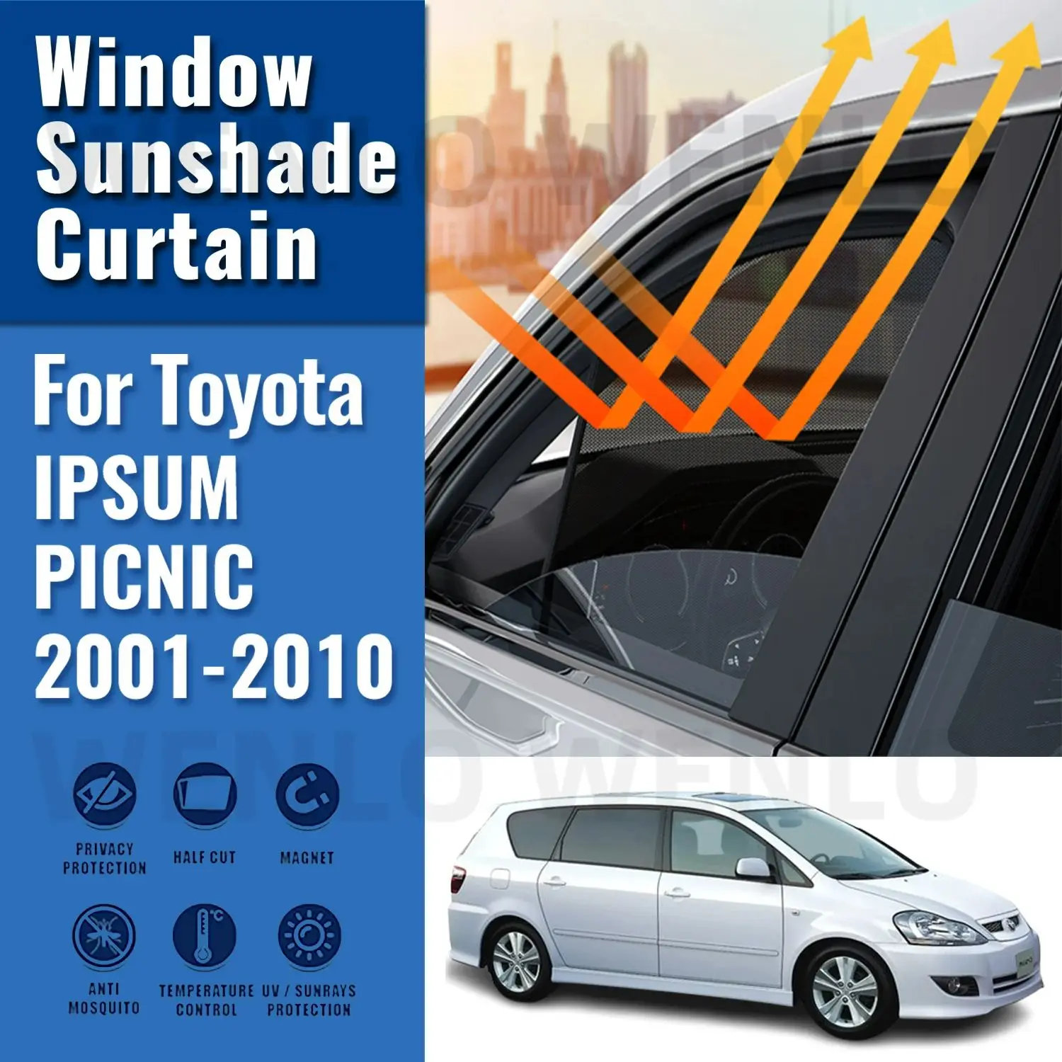 For Toyota IPSUM XM20 PICNIC MPV 2001-2010 Magnetic Car Sunshade Front Windshield Frame Curtain Rear Side Window Sun Shade
For Toyota IPSUM XM20 PICNIC MPV 2001-2010 Magnetic Car Sunshade Front Windshield Frame Curtain Rear Side Window Sun Shade