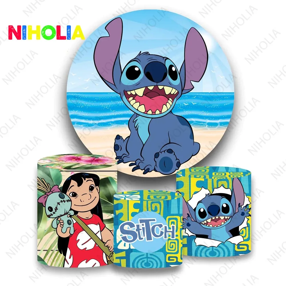 Lilo and Stitch Round Backdrop Kids Birthday Party Seaside Beach Photography Background Cake Table Cover Baby Shower
Lilo and Stitch Round Backdrop Kids Birthday Party Seaside Beach Photography Background Cake Table Cover Baby Shower