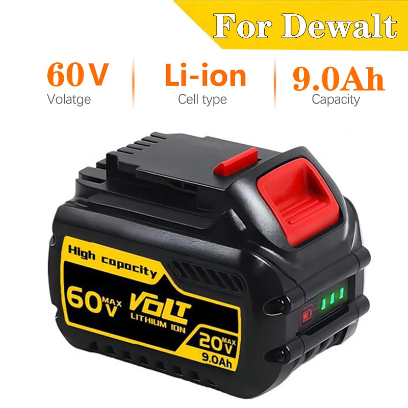 9.0Ah 20V60V MAX Replacement Battery For Dewalt DCB606 DCB609 DCB205 DCB204 DCB206 DCB209 Li-ion Rechargeable Power Tool Battery
9.0Ah 20V60V MAX Replacement Battery For Dewalt DCB606 DCB609 DCB205 DCB204 DCB206 DCB209 Li-ion Rechargeable Power Tool Battery