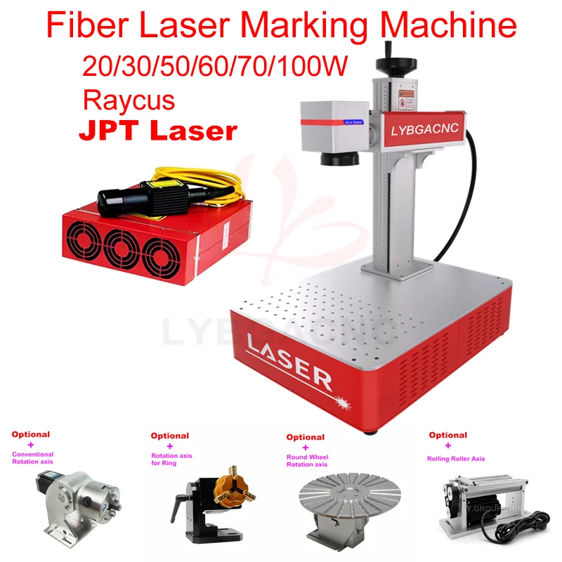 

100W JPT MOPA 70W 60W 50W 30W 20W Raycus Fiber Laser Marking Machine Metal Engraving Cutter Jewelry Engraver Cutting Machine