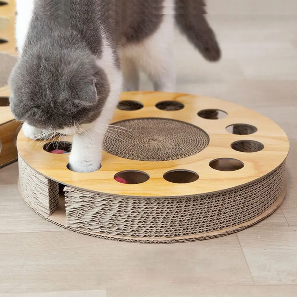 Wear-resistant Cat Scratch Board Turntable Ball Corrugated Paper Round/Aquare Ball Type Cat Scratch Board with Ball
Wear-resistant Cat Scratch Board Turntable Ball Corrugated Paper Round/Aquare Ball Type Cat Scratch Board with Ball