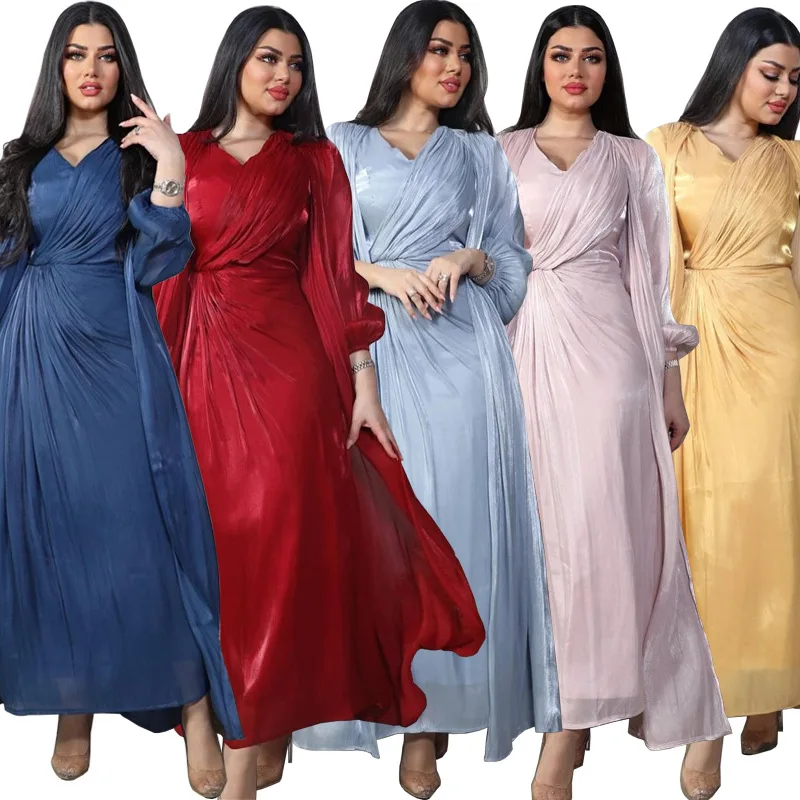 2 Piece Set Silky Satin Women Abaya Dubai Muslim Dresses Morocco Party Dress Eid Caftan Evening Long Robe Vestidos Abayas Robe
2 Piece Set Silky Satin Women Abaya Dubai Muslim Dresses Morocco Party Dress Eid Caftan Evening Long Robe Vestidos Abayas Robe
