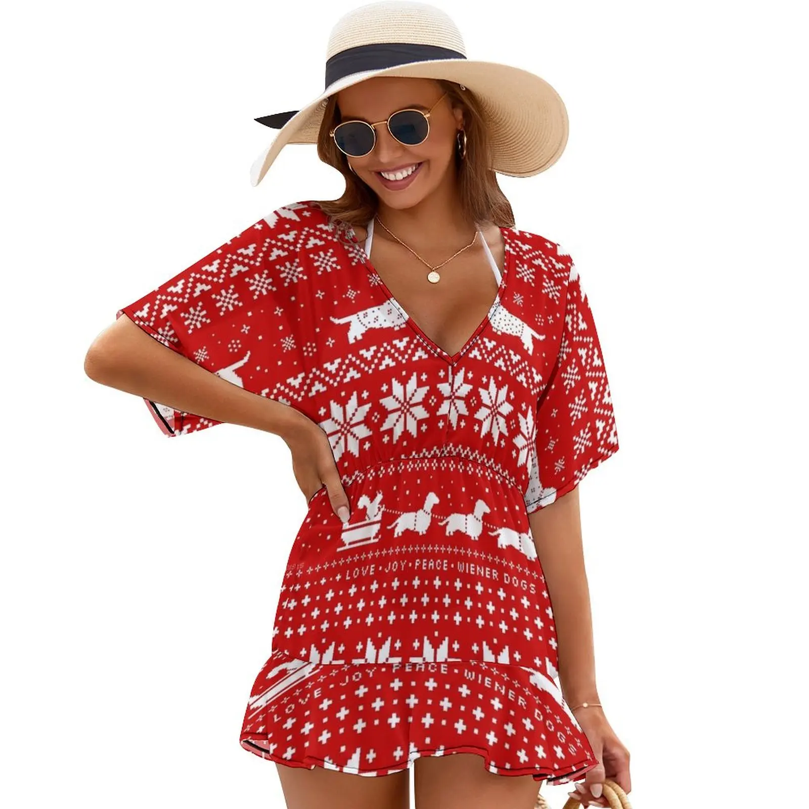 Dachshunds Christmas Sweater Pattern Cover Ups dresses for women 2024 luxury designer party dress women summer Dresses gala
Dachshunds Christmas Sweater Pattern Cover Ups dresses for women 2024 luxury designer party dress women summer Dresses gala