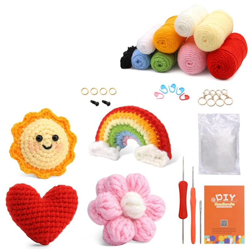 Набор для вязания крючком для начинающих, вязание набор для вязания крючком с пряжкой, брелок, пошаговая инструкция, видеоинструкции Маркеры 6X6 см
Набор для вязания крючком для начинающих, вязание набор для вязания крючком с пряжкой, брелок, пошаговая инструкция, видеоинструкции Маркеры 6X6 см