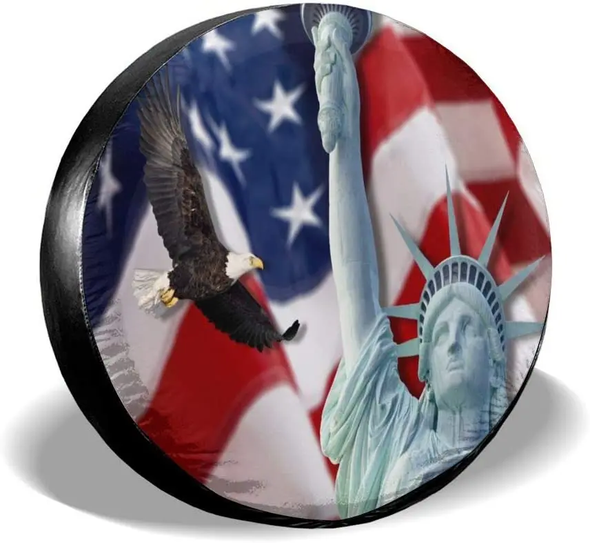 Delerain Bald Eagle Statue of Libert Spare Tire Covers Waterproof Dust-Proof Spare Wheel Cover Universal Fit for Car, Trailer,
Delerain Bald Eagle Statue of Libert Spare Tire Covers Waterproof Dust-Proof Spare Wheel Cover Universal Fit for Car, Trailer,