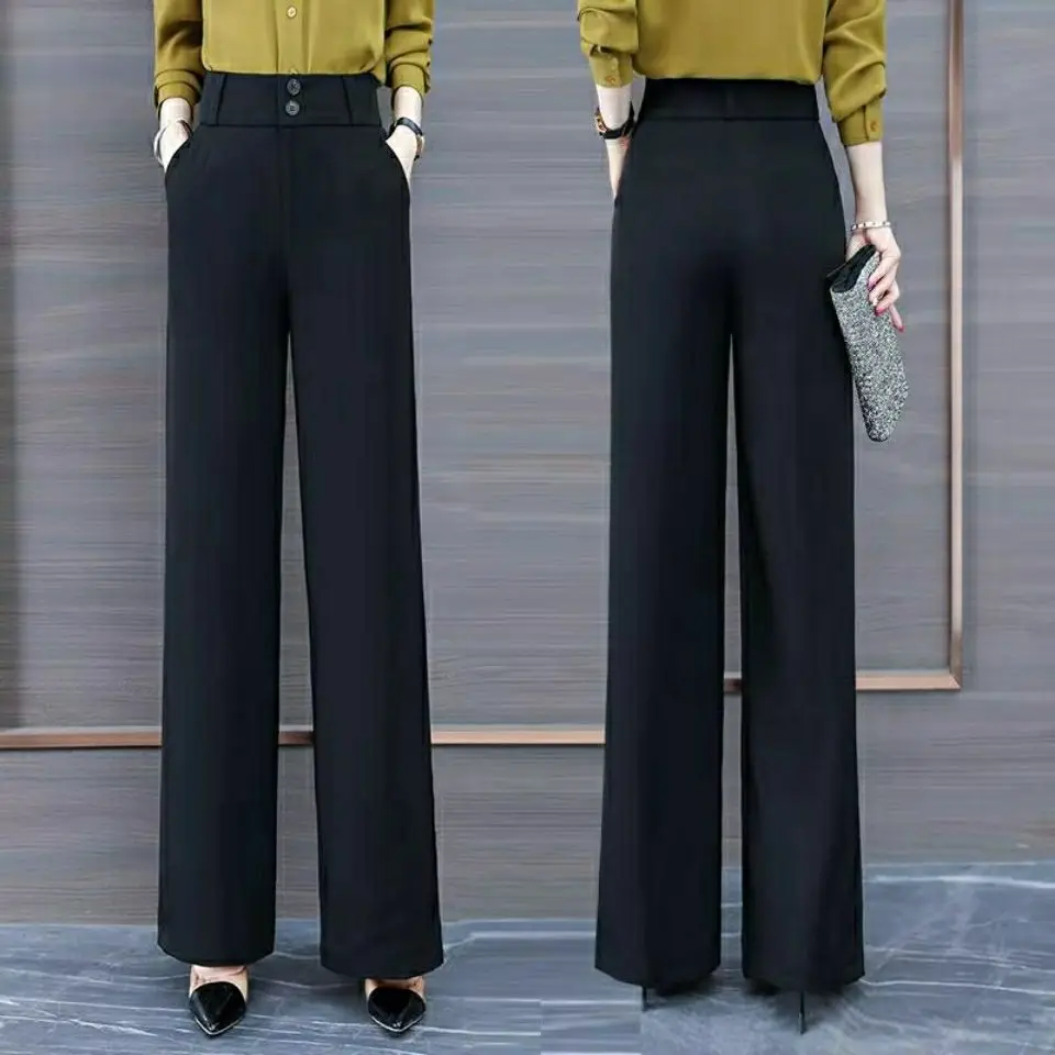 Korean Women Suit Wide Leg Pants Summer Thin High Waist Straight Trousers Fashion Office Lady Harajuku Casual Pant Z10
Korean Women Suit Wide Leg Pants Summer Thin High Waist Straight Trousers Fashion Office Lady Harajuku Casual Pant Z10