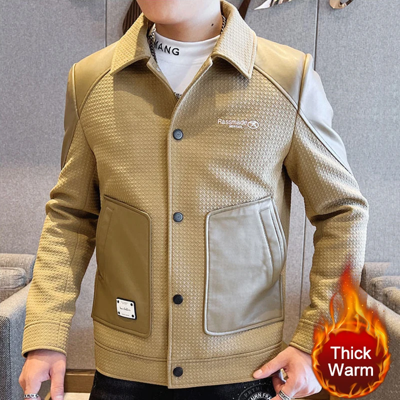 Korean Style Solid Color Jacket For Men Fashion Fall Winter Casual Thickened Jacket Men Streetwear High Street Men's Jacket
Korean Style Solid Color Jacket For Men Fashion Fall Winter Casual Thickened Jacket Men Streetwear High Street Men's Jacket
