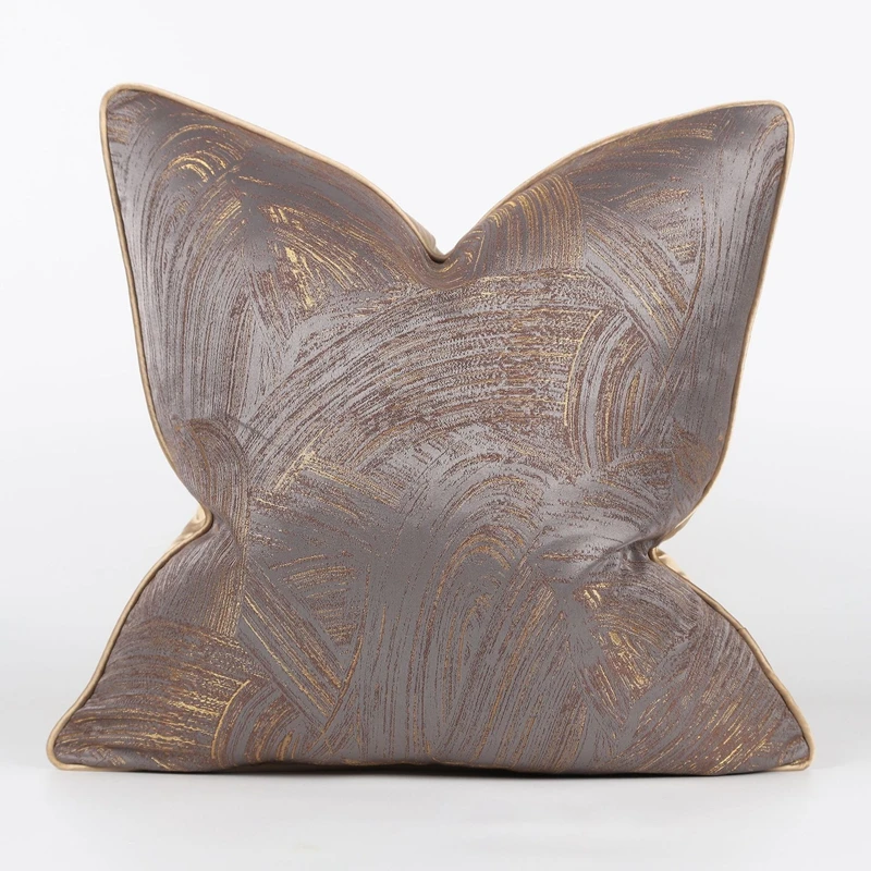 Light Luxury Jacquard Cushion Cover 45x45CM Gold Coffee Striped Decorative Pillows High Precision Simple Design Sofa Pillowcase
Light Luxury Jacquard Cushion Cover 45x45CM Gold Coffee Striped Decorative Pillows High Precision Simple Design Sofa Pillowcase