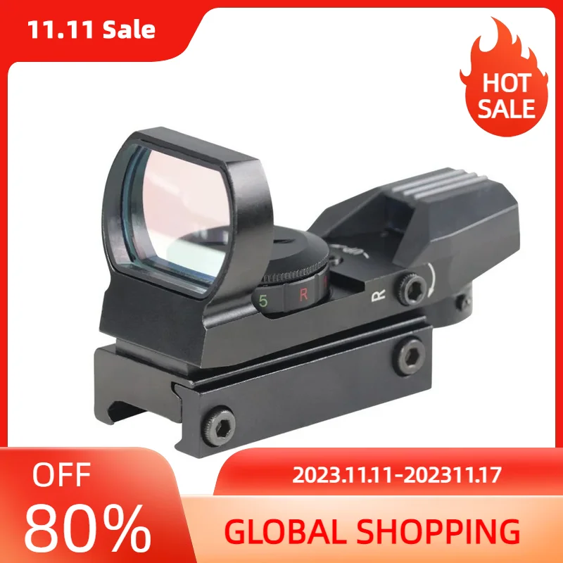 US Stock Reflex Green Red Dot Sight Gun for Rifle Shotgun Pistol with 4 Switchable Reticle & 20mm Standard Picatinny Rail Mount
US Stock Reflex Green Red Dot Sight Gun for Rifle Shotgun Pistol with 4 Switchable Reticle & 20mm Standard Picatinny Rail Mount