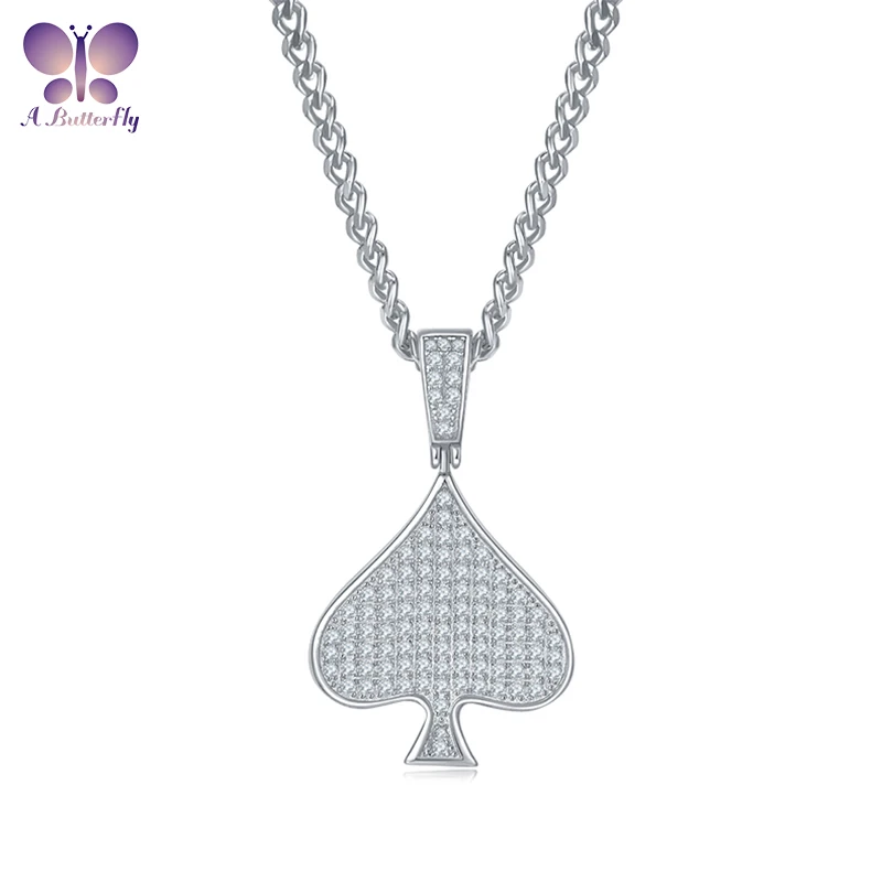 AButterfly 100% 925 Sterling Silver All Moissanite Spade Hip Hop Pendant Fine Jewelry Birthday Gift No Chain
AButterfly 100% 925 Sterling Silver All Moissanite Spade Hip Hop Pendant Fine Jewelry Birthday Gift No Chain