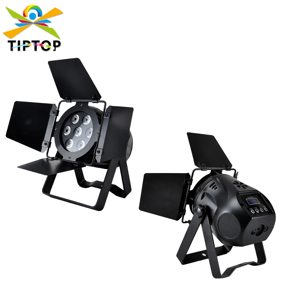 

Gigertop New Design 7x15W RGBWA 5 IN 1 Color Indoor DMX512 Led Par Light Barn door Equipped Power DMX In/out Socket LED Screen