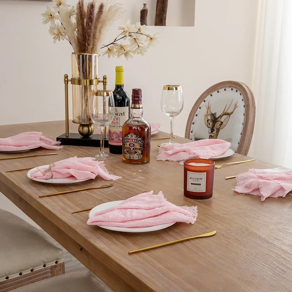 100pcs 30x30cm Cotton Table Linen Napkins Rustic Gauze Napkin for Wedding Party Event Hotel Dinning Table Placemat Decoration
100pcs 30x30cm Cotton Table Linen Napkins Rustic Gauze Napkin for Wedding Party Event Hotel Dinning Table Placemat Decoration