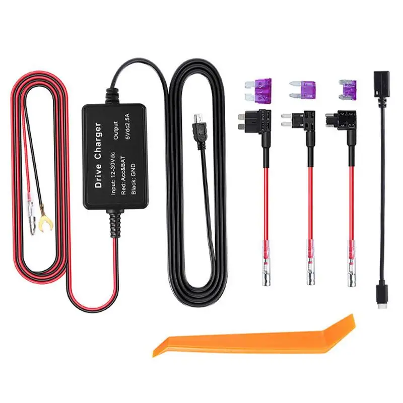 10.5ft 12V-24V To 5V DashCam Cable Car Camera Hardwire Kit Lines 24 Hour Parking Monitoring Charging For Dash Cam Automobiles
10.5ft 12V-24V To 5V DashCam Cable Car Camera Hardwire Kit Lines 24 Hour Parking Monitoring Charging For Dash Cam Automobiles
