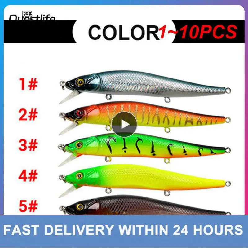 

1~10PCS Fishing Lure 115mm/14g Minnow Crankbait Wobblers 3D Eyes Perch Artificial Bait Pike Carp Bait Swim Bait Fishing Pesca