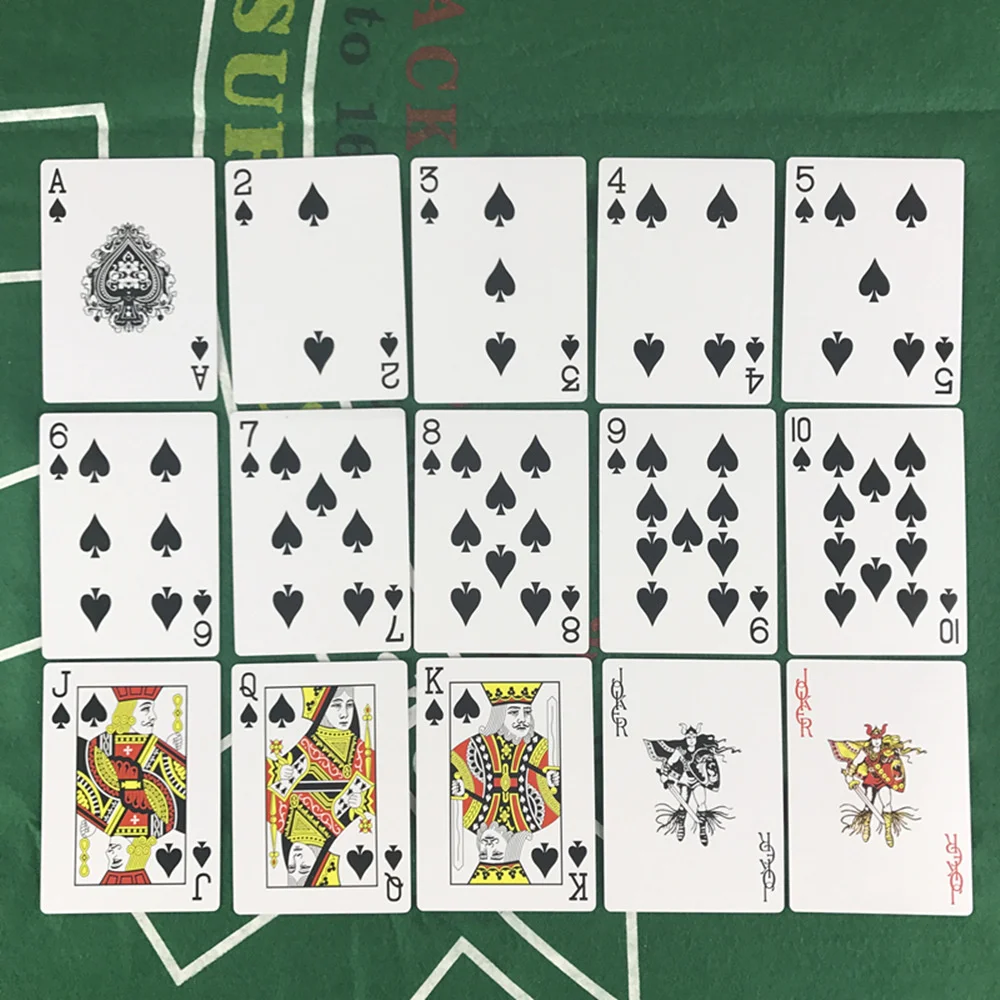 Easytoday 1PcsSet New Playing Cards Baccarat Texas Hold'em Plastic Waterproof Frosted Poker Cards Board Games Small Print (5)