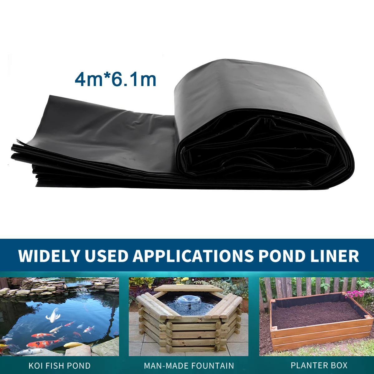 LLDPE Pond Liner 13ft X 20ft Liner Cloth For Pool Landscaping Waterfall Gardens Fishponds Backyard Waterfalls Fish Pond Liners 
LLDPE Pond Liner 13ft X 20ft Liner Cloth For Pool Landscaping Waterfall Gardens Fishponds Backyard Waterfalls Fish Pond Liners