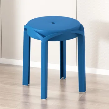 Z82 스툴 가정용 간단한 두꺼운 사각형 스툴 보관 의자, 플라스틱 벤치 식탁, 높은 스툴, 싱글 스툴